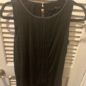 Black top with diamond neck line